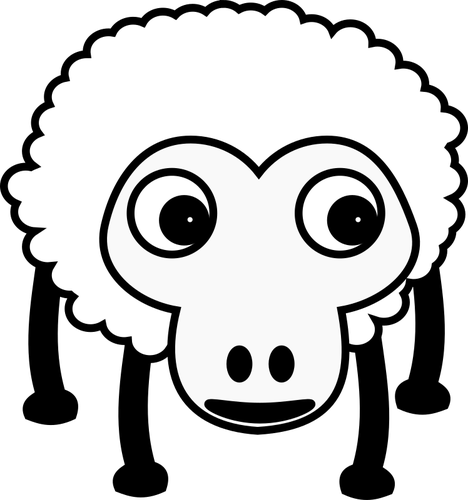 Karikatuur van schapen