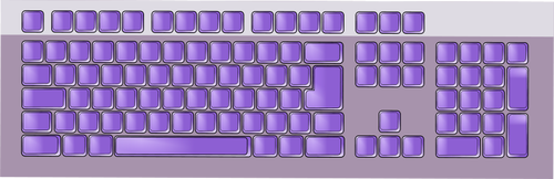 Imagen del vector teclado púrpura