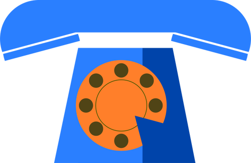 Icono de teléfono azul vector