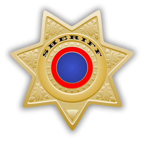 Immagine vettoriale distintivo di sceriffo
