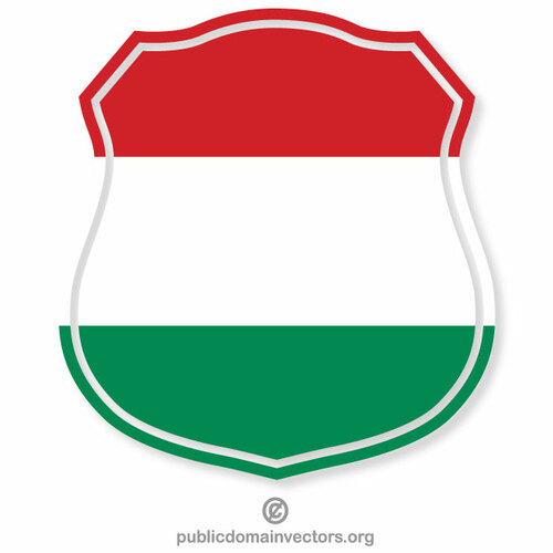 Schild Ungarische Flagge