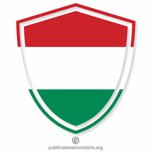 Hungarian flag shield