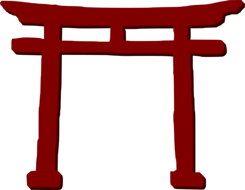 Torii - šintoismu brány vektorový obrázek