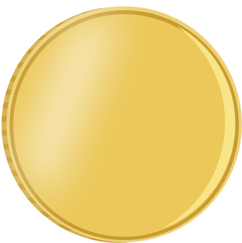 Vectorillustratie van glanzende gouden munten met reflectie