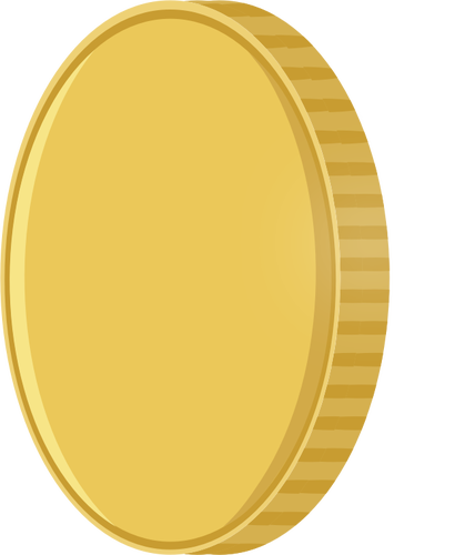 Immagine di vettore di moneta lucida di filatura