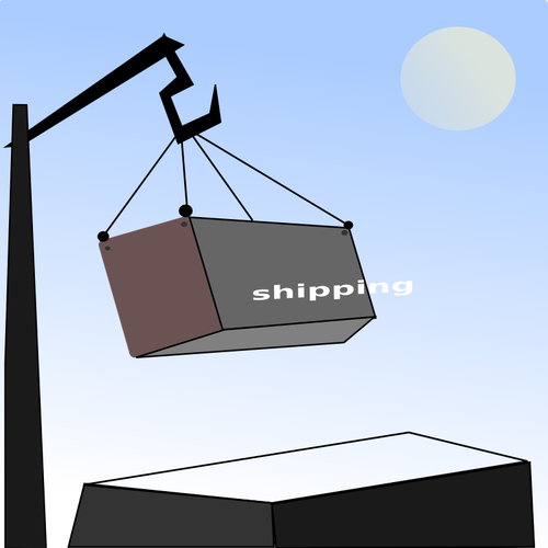 Containere de transport maritim vector illustration