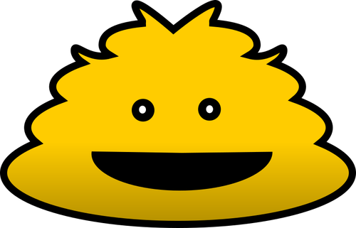 Gelbe Cartoon-Figur