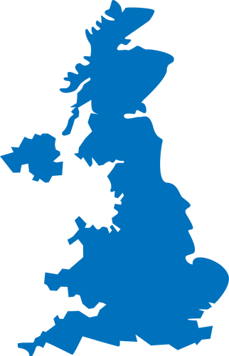 Yhdistyneen kuningaskunnan karttavektorikuva
