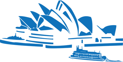 Vektor-Illustration des Sydney Opera House