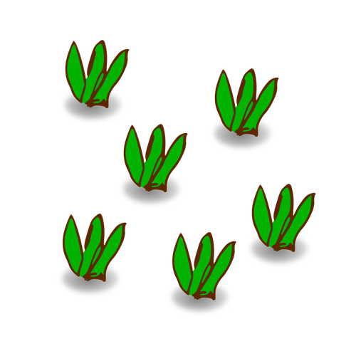 Çim vektör çizim yaprakları