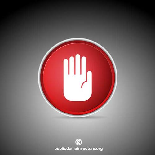 Znak Stop z gest ręki