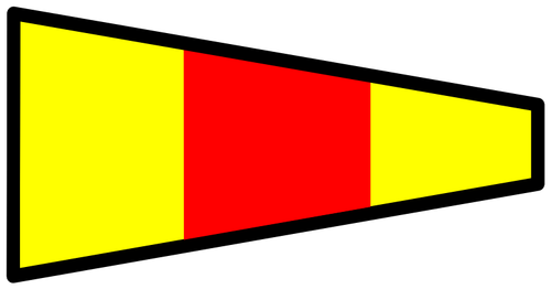 Kleurrijke signaal vlag