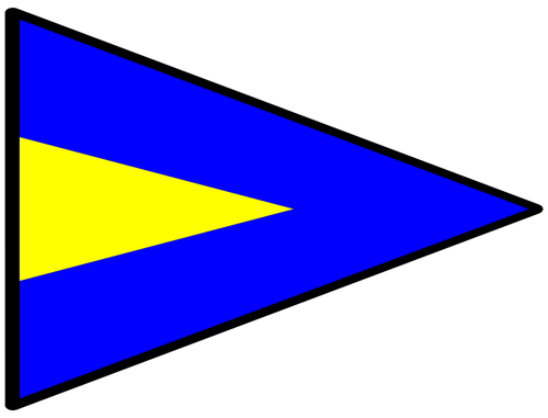 Dreieckige Marine Fahne