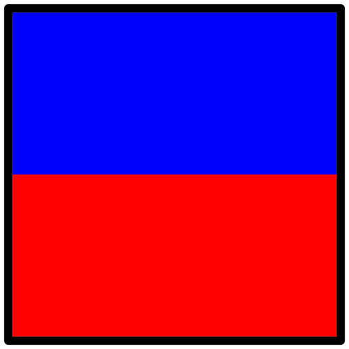 Bandera roja y azul