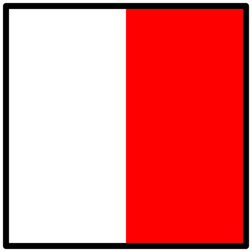 Tvåfärgad symbol flagga