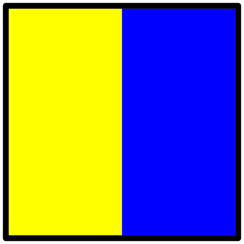 To farget nautiske symbol