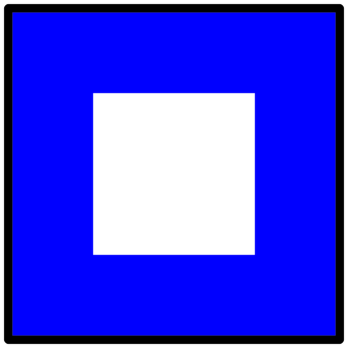 Quadratische Marine Fahne