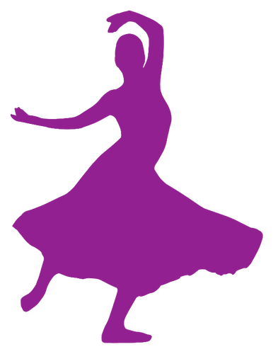 Lila Flamenco-Tänzerin