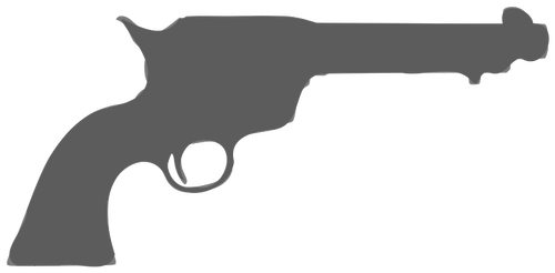 Abu-abu pistol siluet