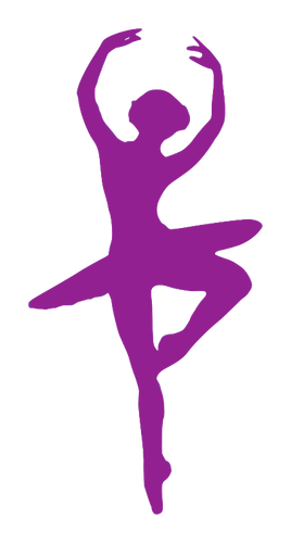 紫のバレリーナが踊る