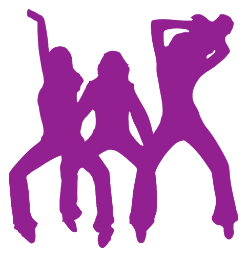 Trois danseuses violets