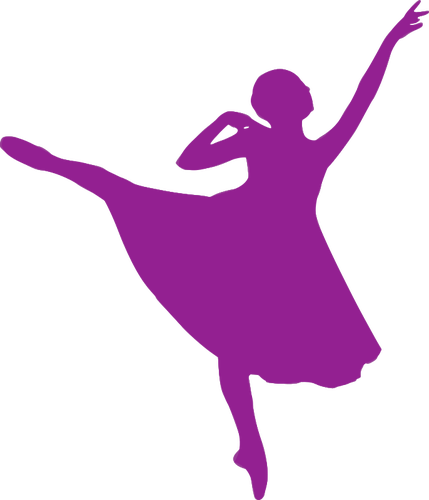 Kaunis ballerina violetissa