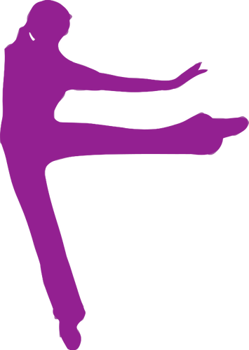 Stretching violet danser