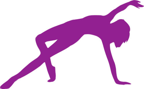 Fioletowy ikona taniec
