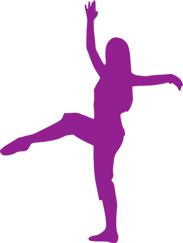 Violet ballerina silhouet
