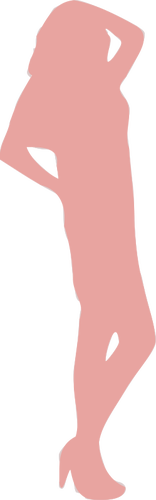 Pink posing model