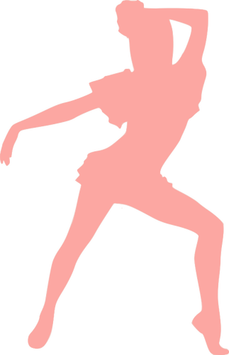 Vaaleanpunainen tanssiva tyttö
