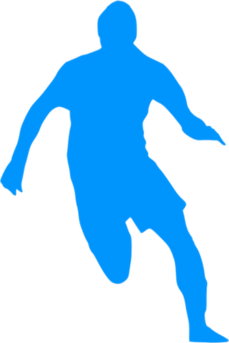 Синий футбольный игрок изображение