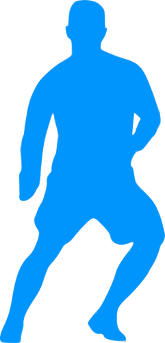 Torhüter blaue silhouette