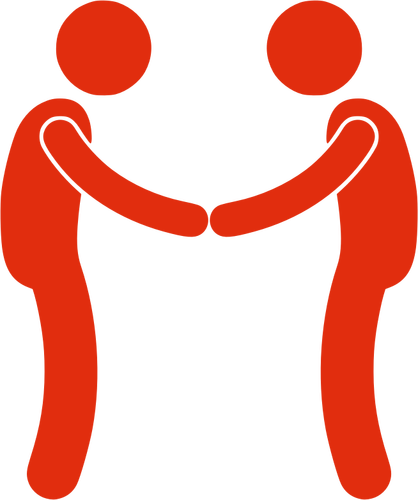 Illustration vectorielle silhouette de pictogramme pour une réunion