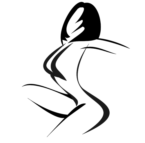 Mulher silhueta vector clip-art