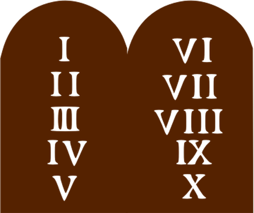 Image vectorielle de dix commandements Conseil