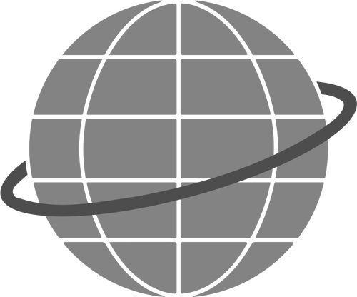 Globe sederhana simbol vektor klip seni