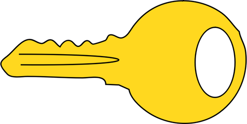 Vektorové grafiky zlatých dveří klíč