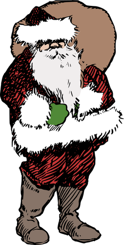 Santa berwarna sederhana