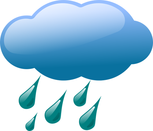 Imagine vectorială prognoza meteo culoare simbol pentru ploioase cer