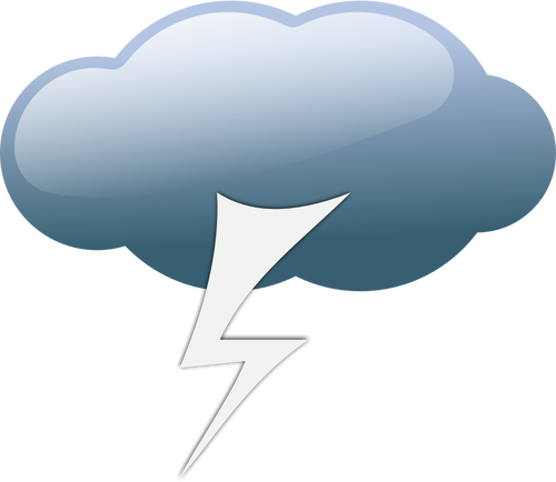 Bleu foncé overcloud thunder sign vector clipart