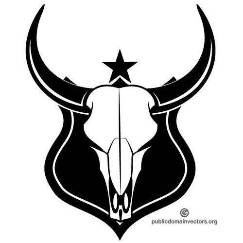 動物の頭骨のロゴ
