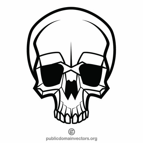 Arte de vector esqueleto cráneo