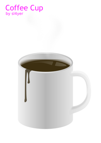 Vector afbeelding van koffie in de kop