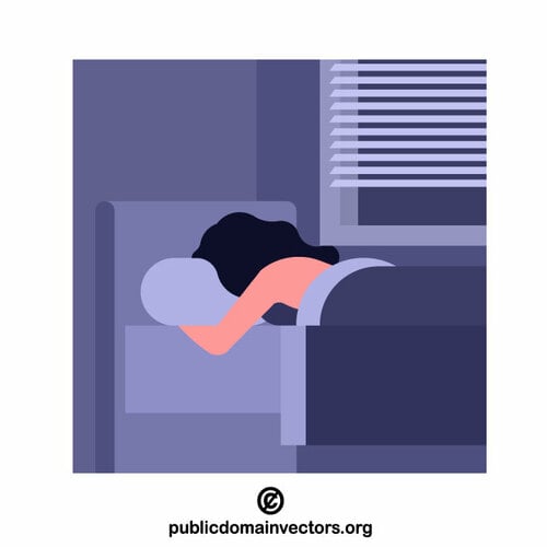 Vektorový klipart Spící žena