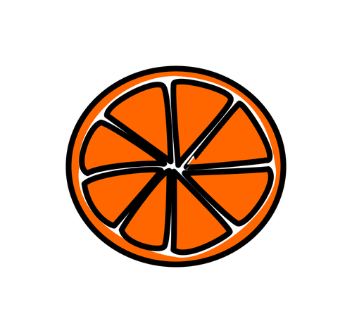 Tranches d’image vectorielle orange