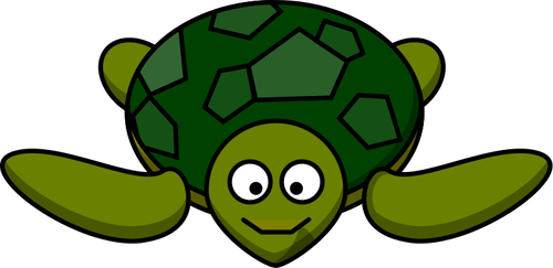 Grafika wektorowa uśmiechnięta żółwia