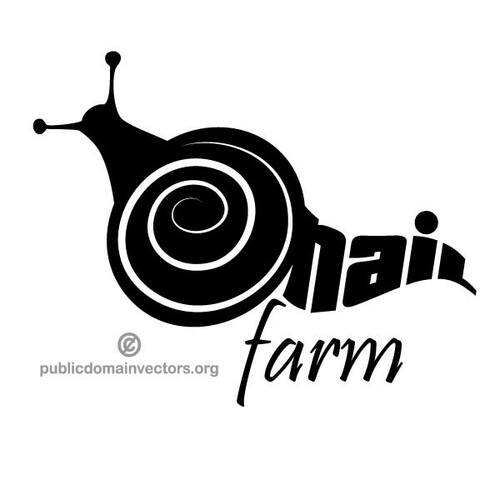 Concepto de logotipo granja caracol