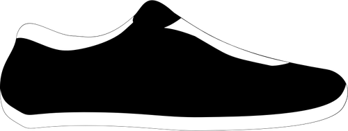 Image clipart sneaker noir et blanc