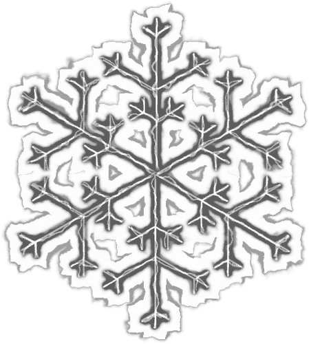 Clipart vetorial de floco de neve em tons de cinza